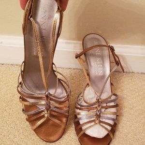 Anne Klein New York Metallic Sandals Made in Italy